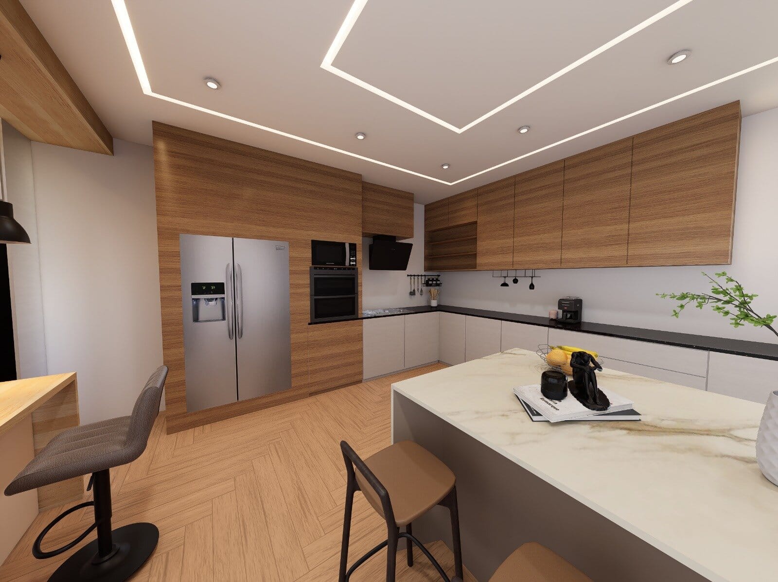 Rendu 3D — Villa d'un particulier, cuisine